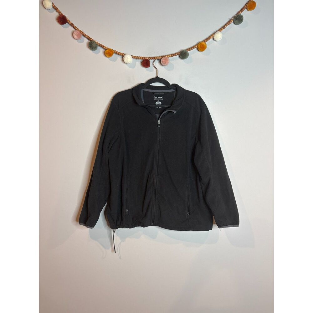 L.L. Bean charcoal black heavy fleece jacket